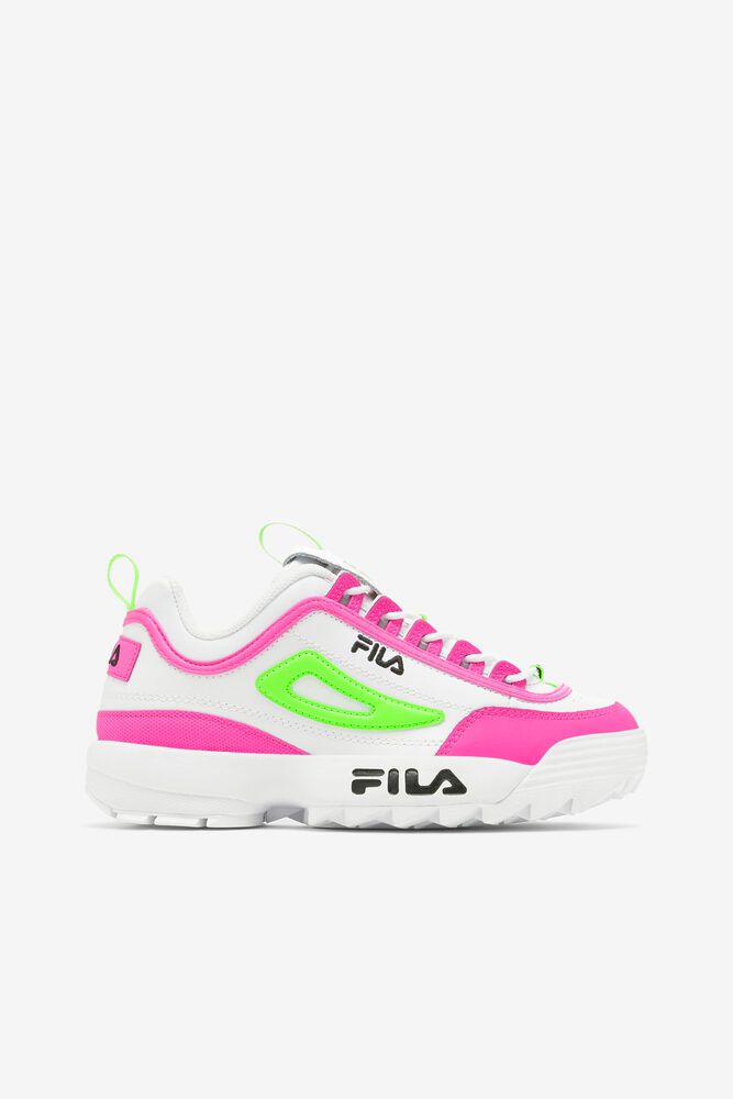 Fila Disruptor 2 Premium Trainers White - Womens - 15397BWEO